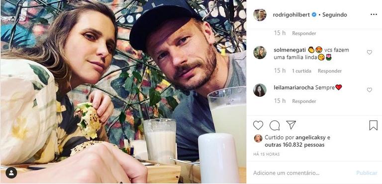 Rodrigo Hilbert posa ao lado de Fernanda Lima e agradece mais um ano ao lado dela 