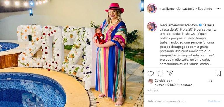 Marília Mendonça deseja feliz Ano Novo para seus seguidores