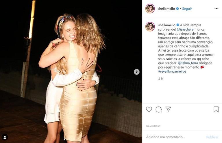 Sheila esteve com a filha do ex-marido