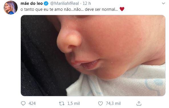 Marília Mendonça posta foto de Leo dormindo