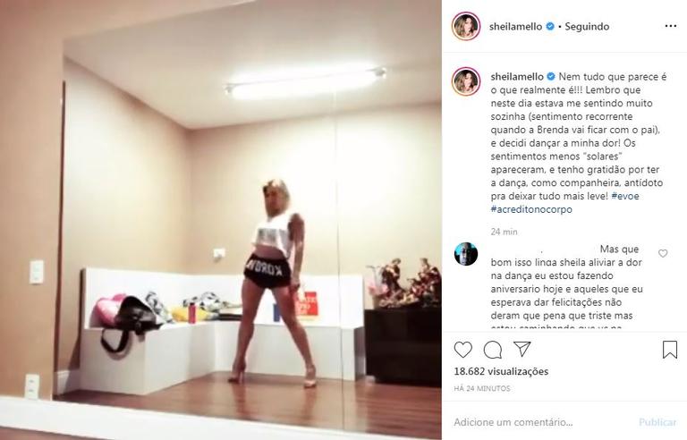 Sheila Melo revela que transforma um dia de dor em dança