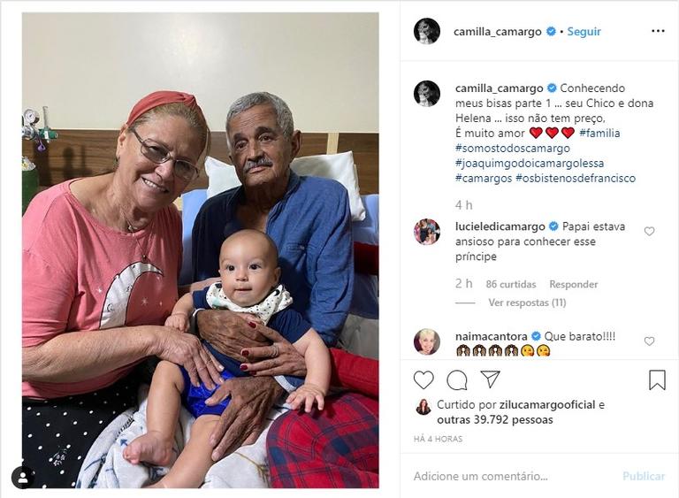 Filho de Camilla Camargo com os bisavós