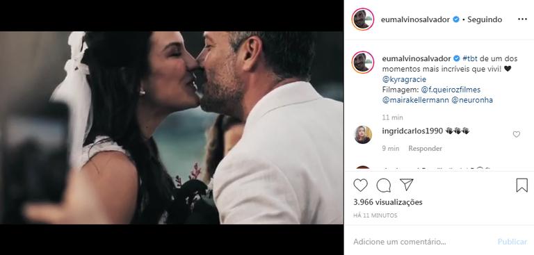 Malvino Salvador relembra casamento com Kyra Gracie