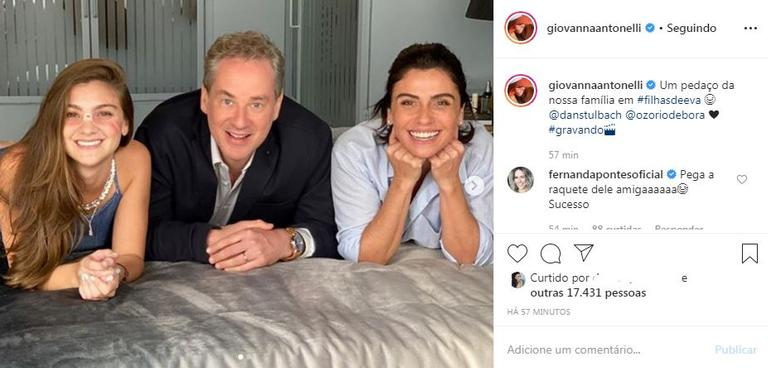 Giovanna Antonelli compartilha clique gravando a nova série 