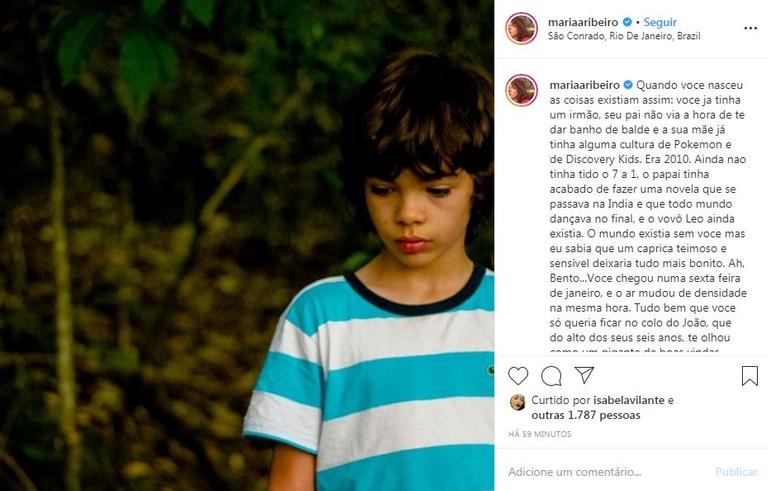 Maria Ribeiro faz homenagem ao filho caçula, Bento