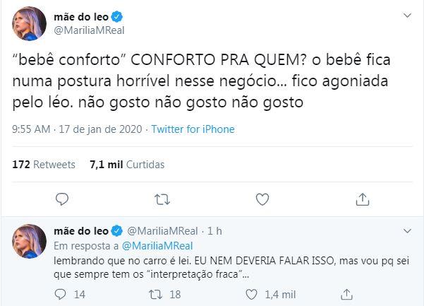 Marília Mendonça fala sobre bebê-conforto