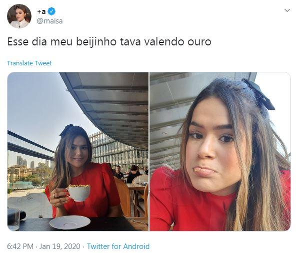 Maísa Silva brinca que seu beijo vale ouro