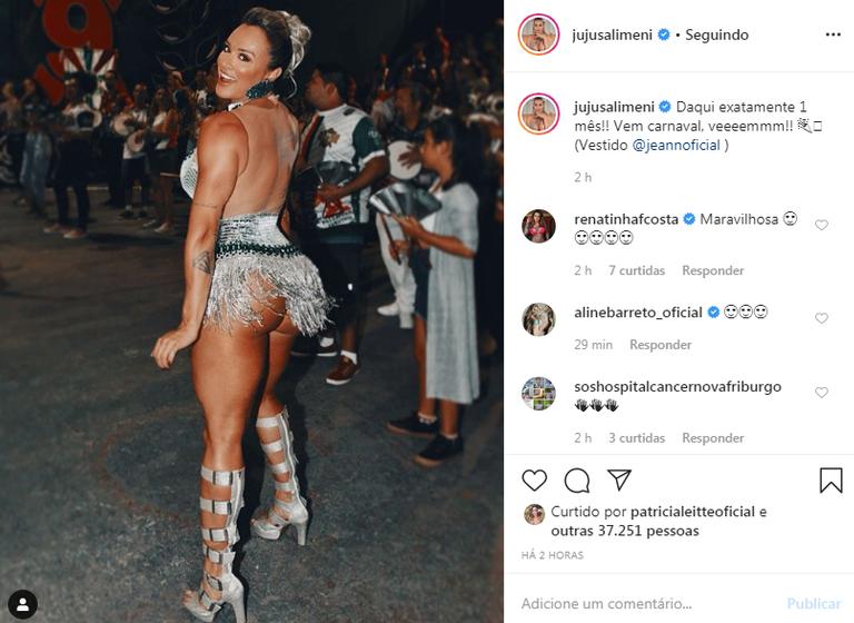 Juju Salimeni fala sobre o Carnaval: ''Vem''