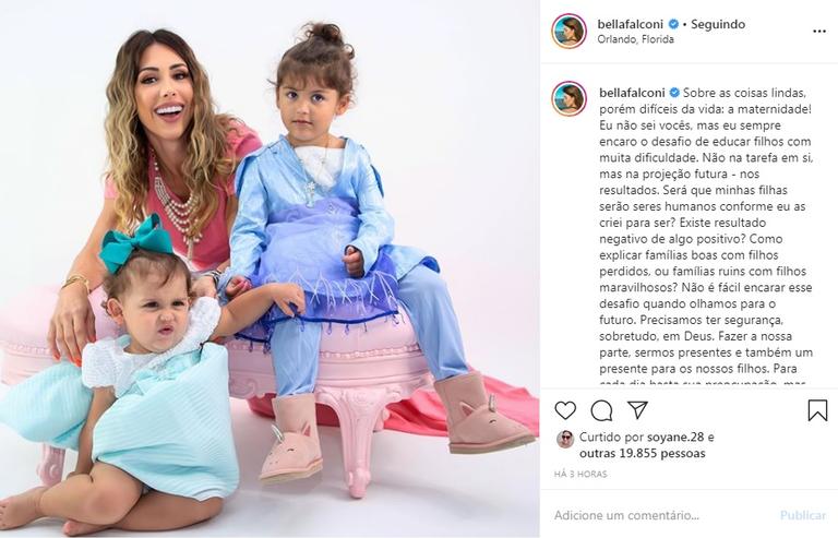 Bella Falconi faz desabafo sobre o que acha de maternidade