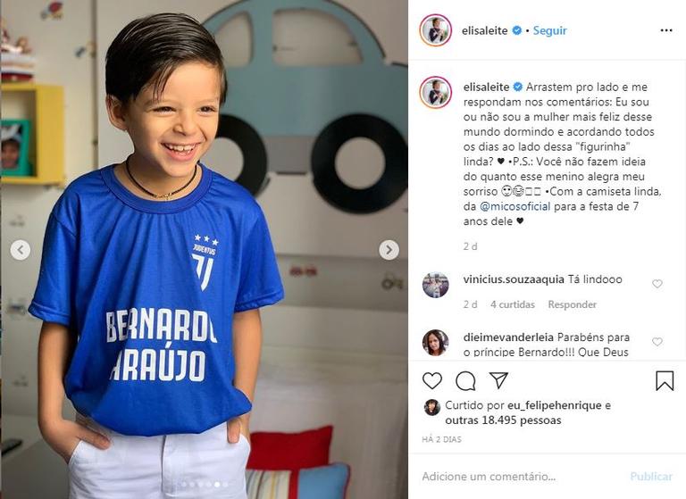 O cantor foi a festa de aniversário do sobrinho e o pequeno chamou atenção dos fãs pela semelhança com o pai