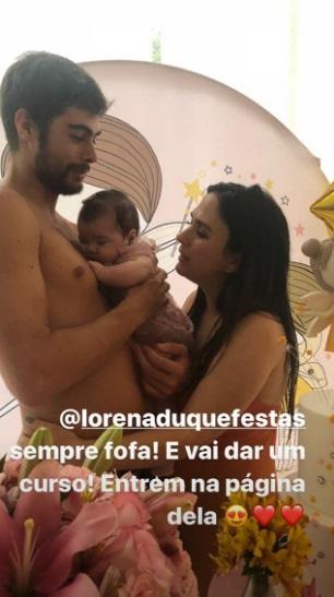 Tatá Werneck e Rafa Vitti comemoram 3 meses de Clara Maria