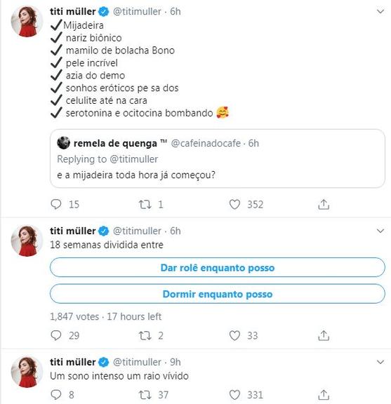 Titi M¨ller fala sobre mudanças na gravidez