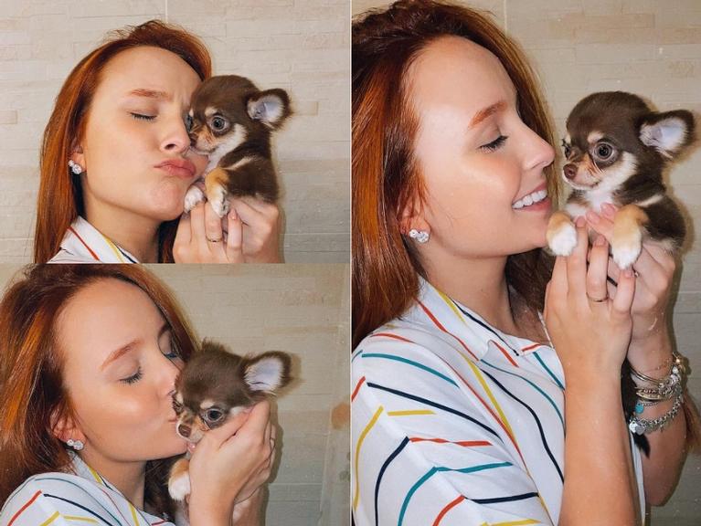 Larissa Manoela mostra seu novo mascote nas redes 