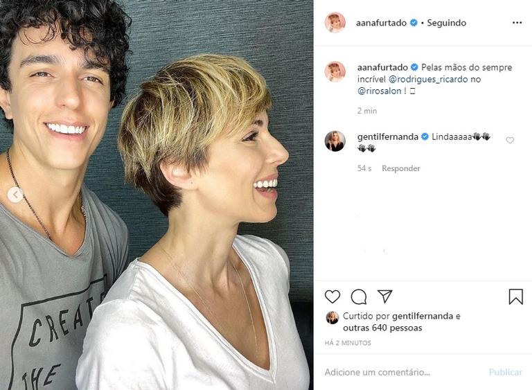 Novo cabelo de Ana Furtado