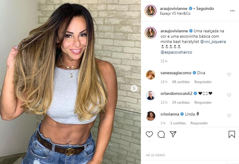 Viviane Araújo novo cabelo