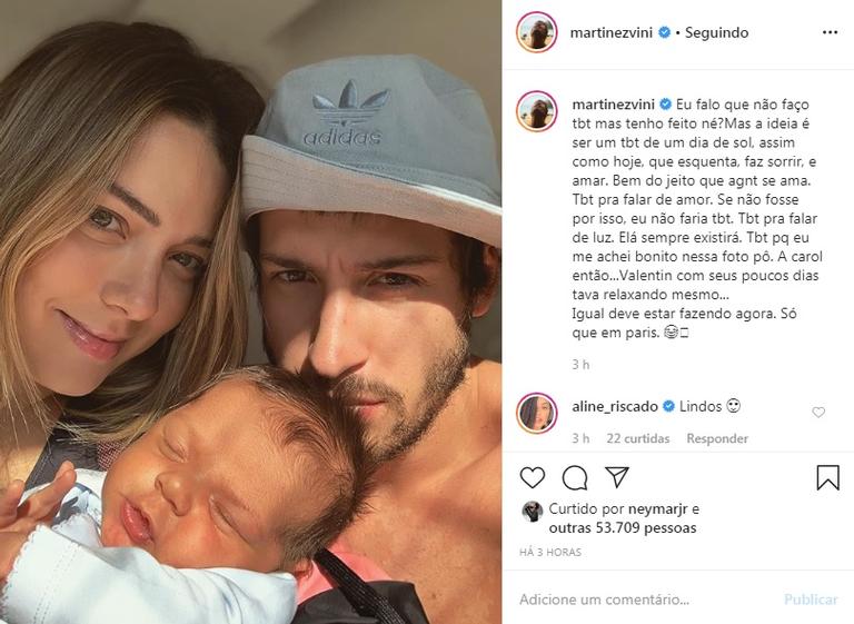 Vinicius Martinez se declara para Carol Dantas e Valentin