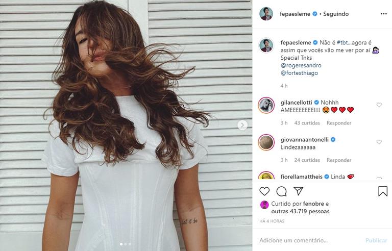 Fe Paes Leme muda o corte de cabelo e encanta a web