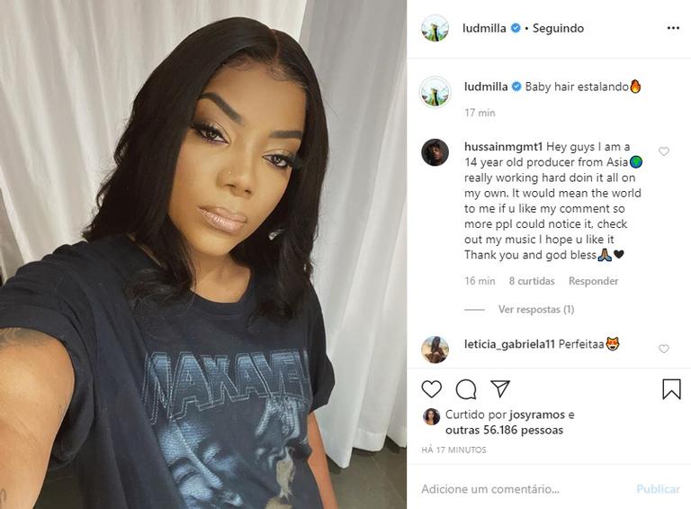 Ludmilla posta foto com cabelo curto e web não se aguenta