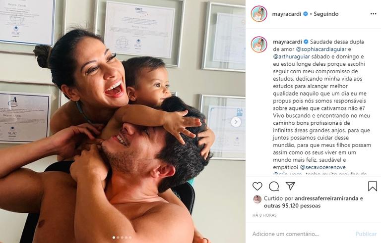 Mayra Cardi desabafa sobre estar com saudades da família