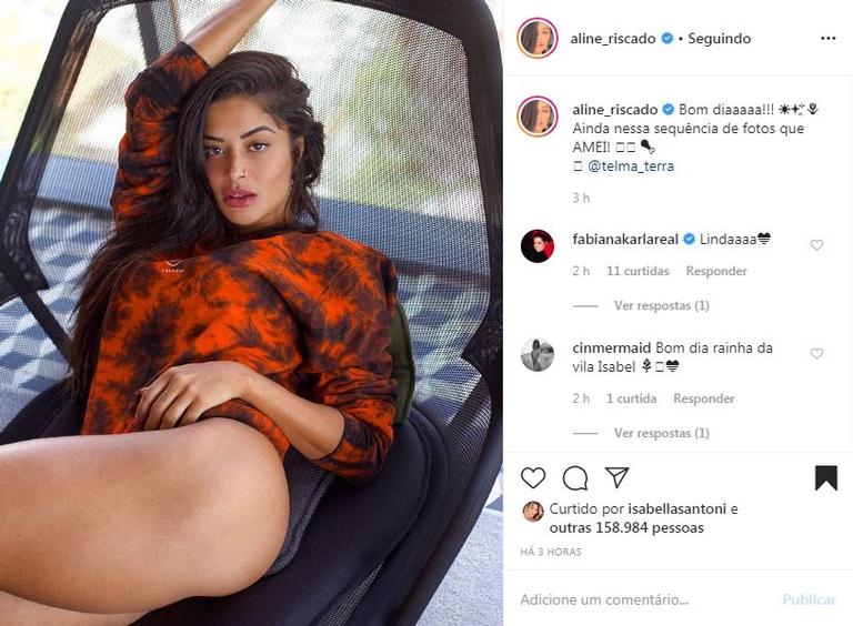 Aline Riscado surge em clique ousado e arranca suspiros da web