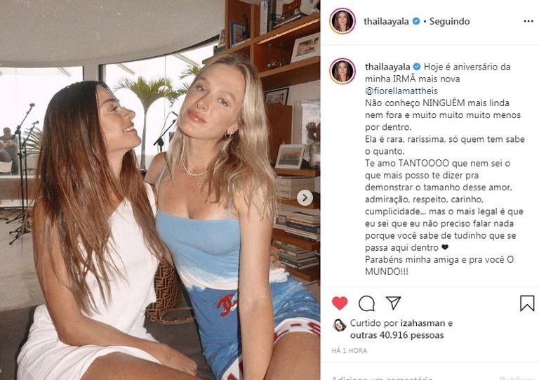 Thaila Ayala se declara para Fiorella Mattheis