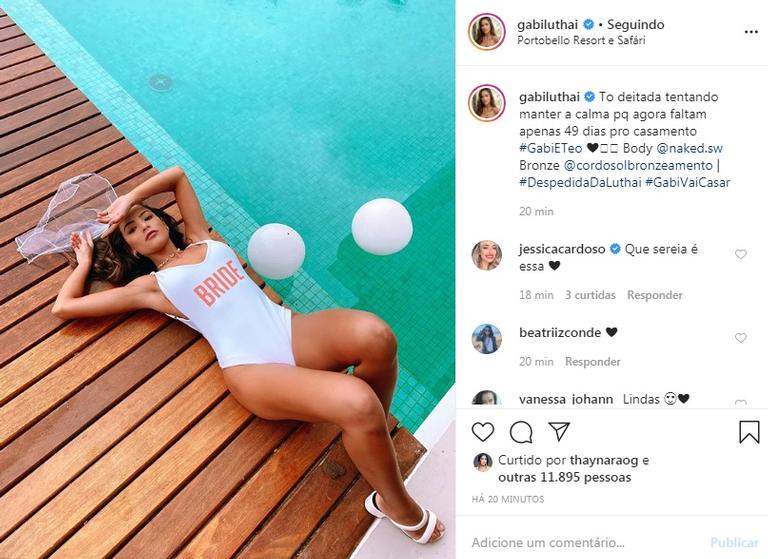 Gabi Luthai começa contagem regressiva para o casamento