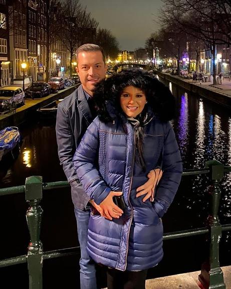 Maraisa com o namorado em Amsterdã