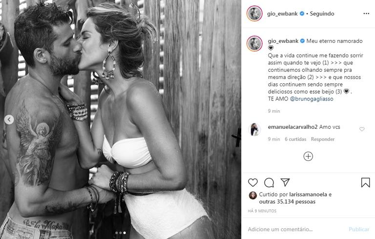 Giovanna Ewbank se declara para Bruno Gagliasso nas redes