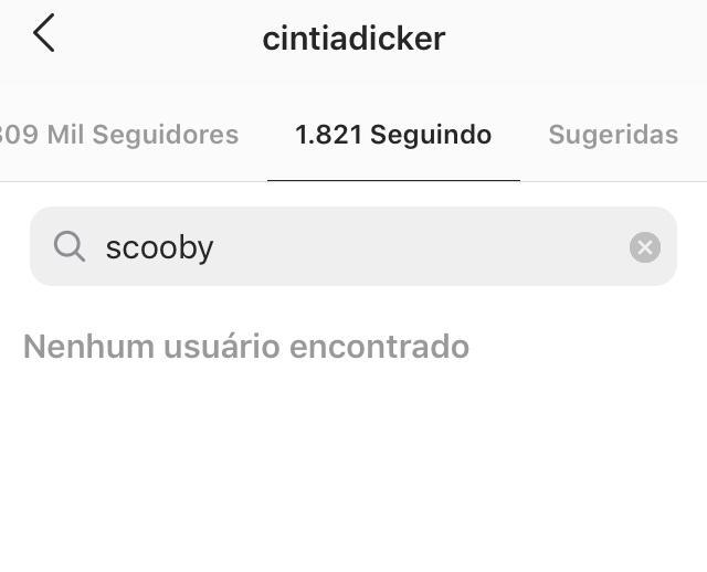 Cintia Dicker e Pedro Scooby param de se seguir