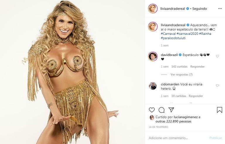 Confira algumas fantasias de Carnaval usadas por Lívia Andrade