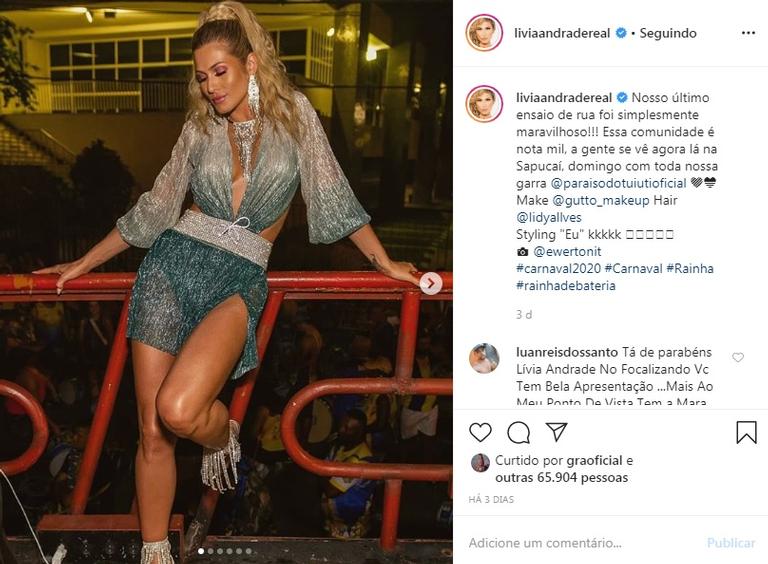 Confira algumas fantasias de Carnaval usadas por Lívia Andrade