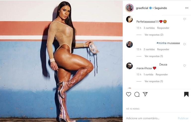 Gracyanne Barbosa em foto de Carnaval