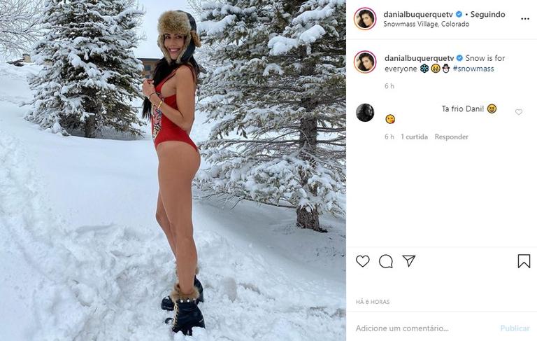 Daniela Albuquerque na neve