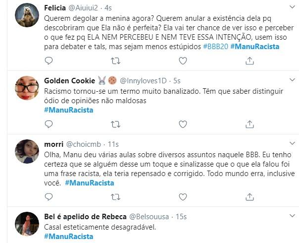 Manu Gavassi é acusada de fazer comentário racista