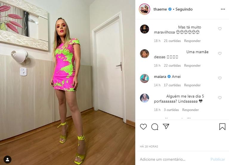 Thaeme Mariôto de look neon