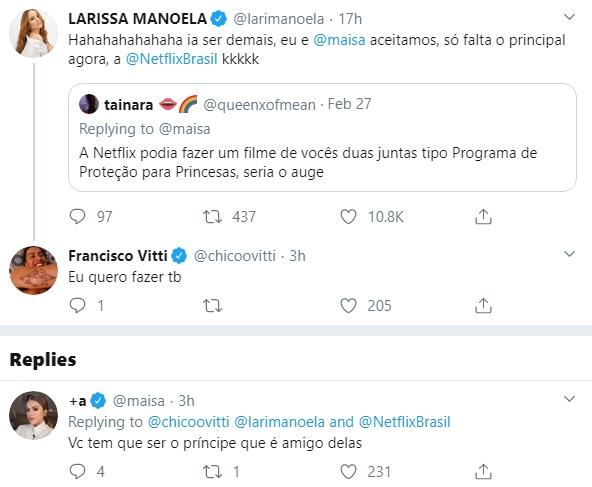 Larissa Manoela também topa a ideia do filme