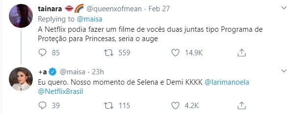 Maisa diz que faria filme com Larissa Manoela