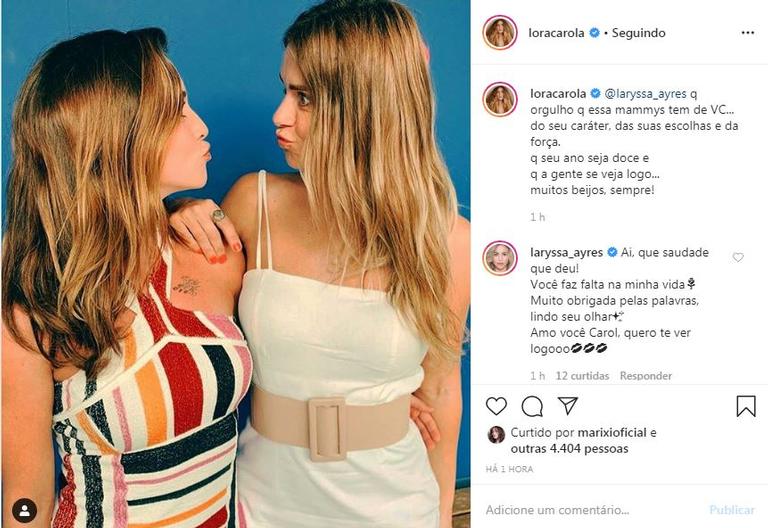 Carolina Dieckmann comemora aniversário de Laryssa Ayres