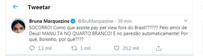 BBB20: Bruna Marquezine comenta sobre Manu Gavassi no quarto branco