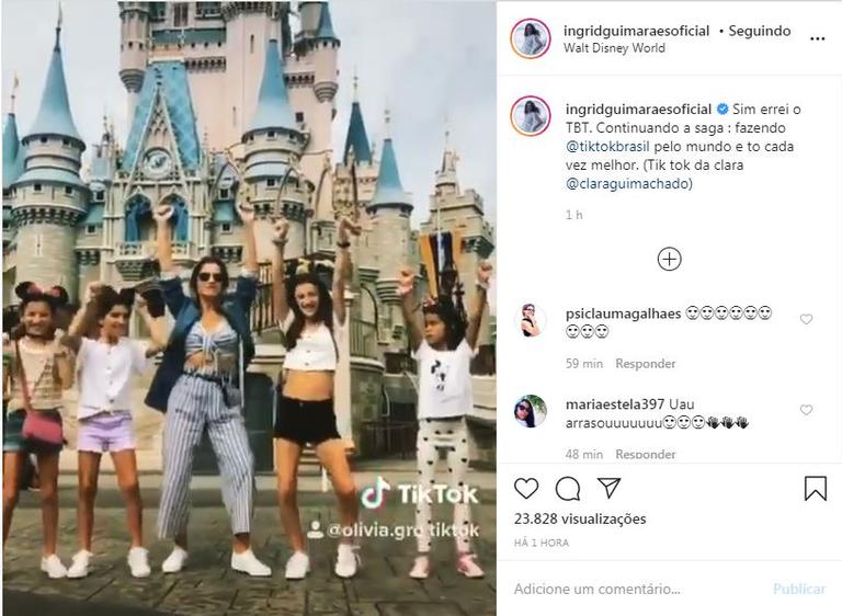 Ingrid Guimarães dança ao lado da família na Disney 