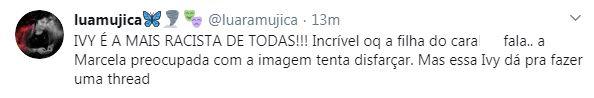 Fãs acusam Ivy de racismo após comentários sobre Babu