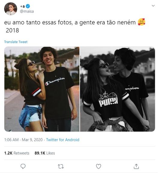 Maisa posta fotos antigas com Nicholas Arashiro e encanta