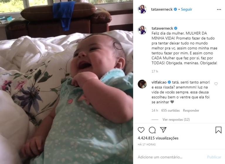 Tatá Werneck faz homenagem fofíssima para Clara Maria