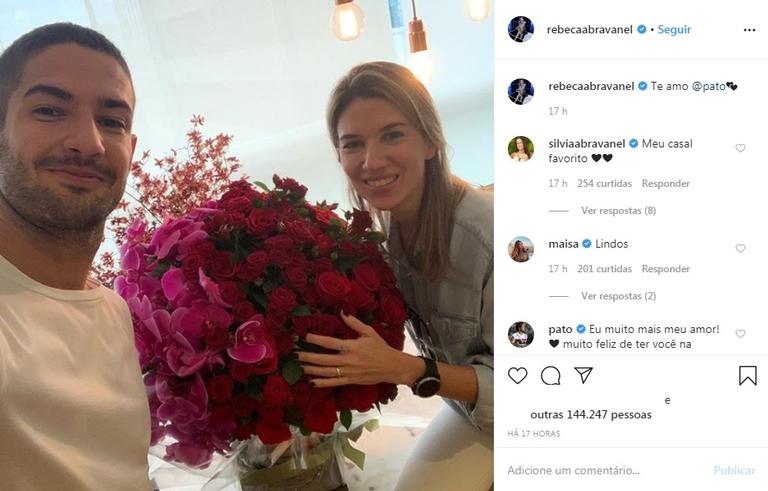 Rebeca Abravanel ganha surpresa linda de Alexandre Pato