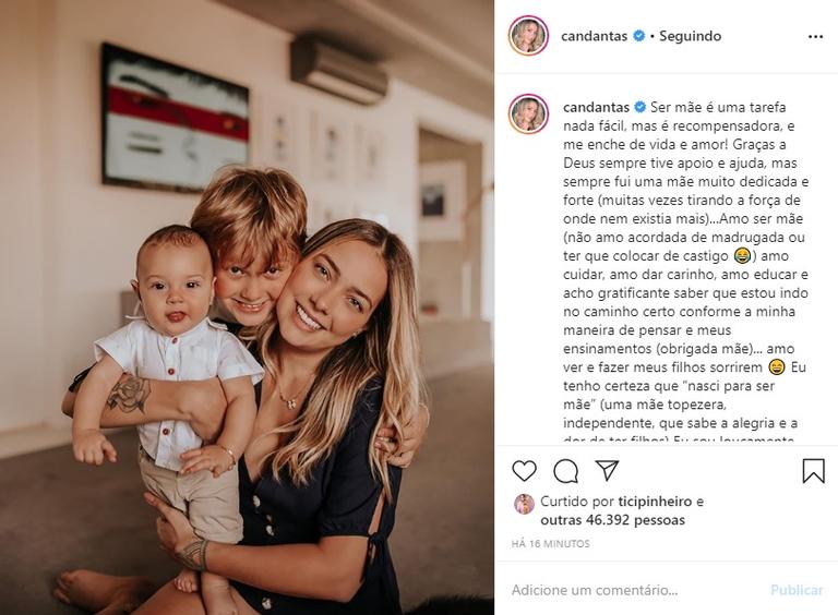 Carol Dantas explode o fofurômetro em foto com os herdeiros