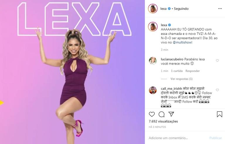 Lexa anima os fãs ao mostrar chamada de seu novo programa