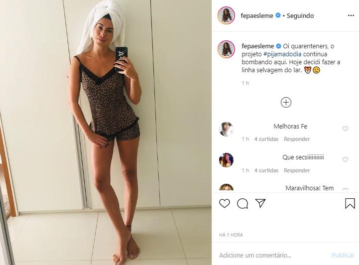 Fernanda Paes Leme de quarentena