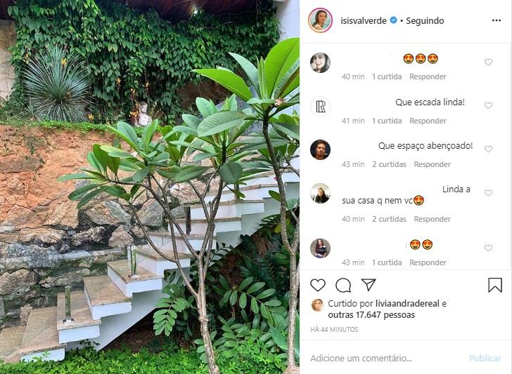 Isis Valverde mostra cantinho de sua casa