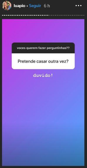 Luana Piovani responde pergunta de fãs e fala sobre casamento