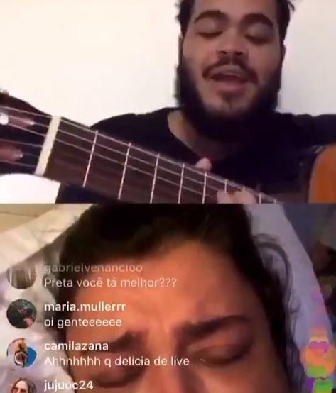 Diagnosticada com coronavírus, Preta Gil chora ao ver o filho cantar